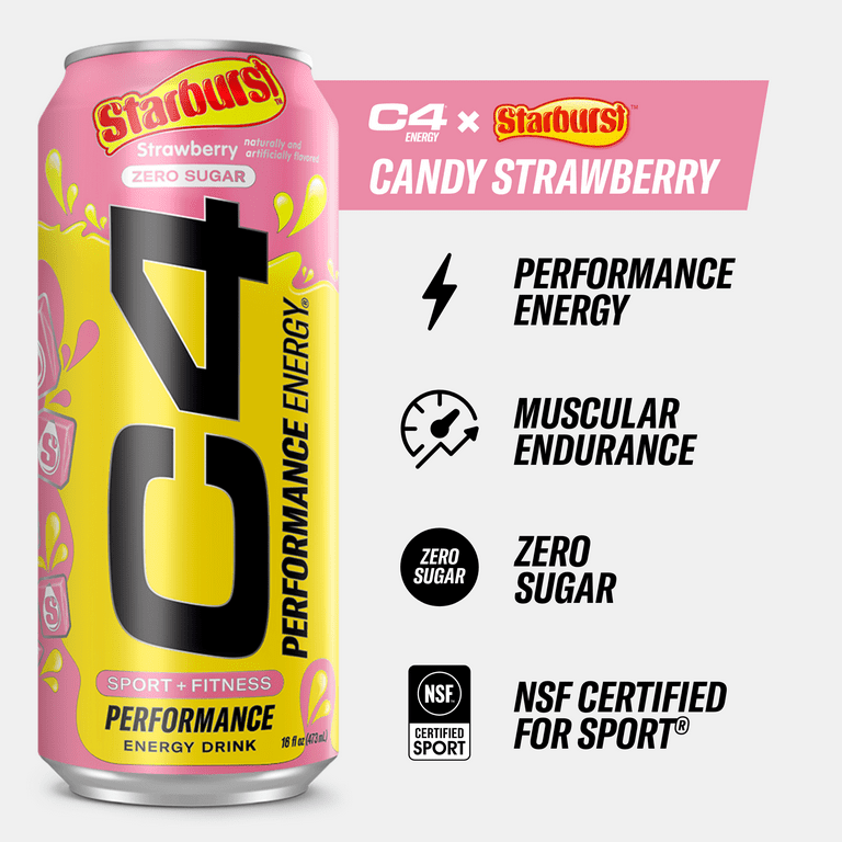 C4 Energy Starburst Strawberry Flavour – So Sweet Canada