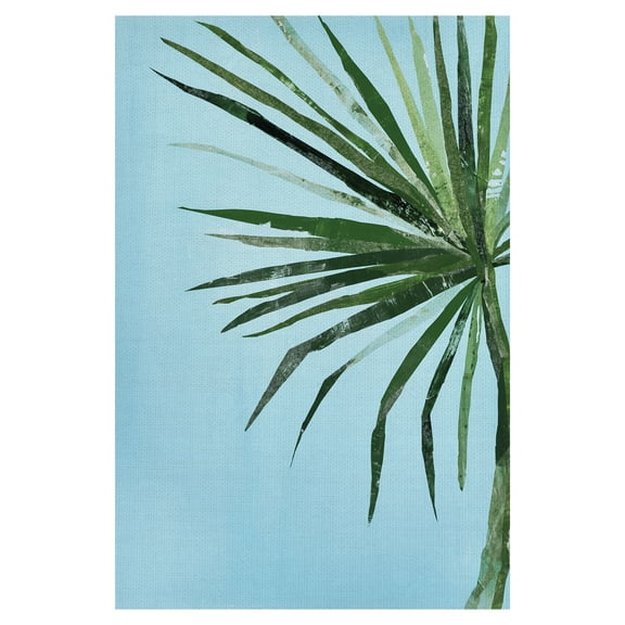 Masterpiece Art Gallery Summertime In Blue I Light Palm Tree By Emma Jones Canvas Art Print 24" x 36"