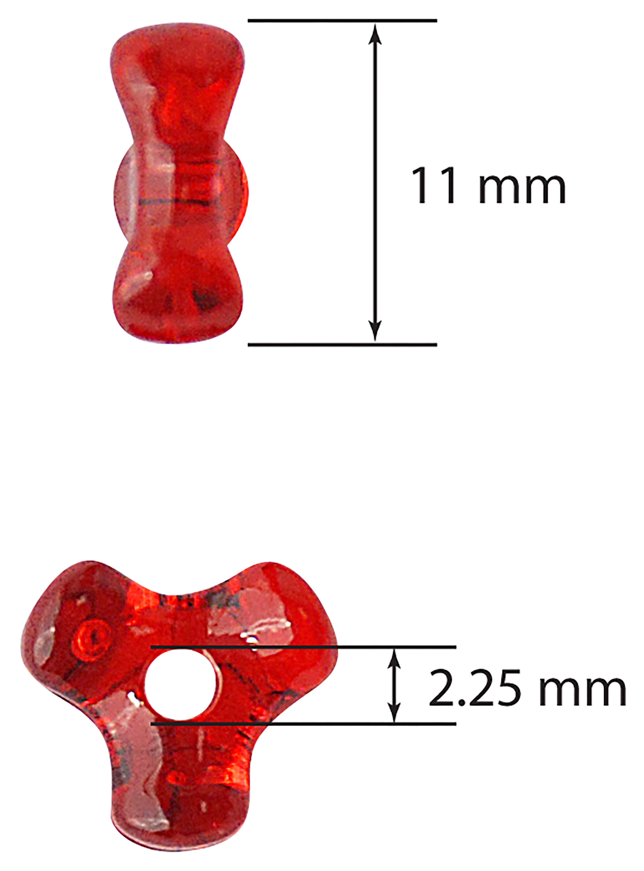 The Beadery Festive 11MM Plastic TriBeads: Ruby, Crystal, Emerald, Red, and White, 4500 beads