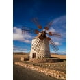 thumbnail image 2 of Bibikow, Walter 23x32 Black Ornate Wood Framed with Double Matting Museum Art Print Titled - Canary Islands-Fuerteventura Island-Tindaya-traditional island windmill, 2 of 4