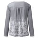thumbnail image 5 of ICHUANYI Clearance Women Casual T-shirt Printed Long Sleeve Round Neck Ruched Pullover Blouse Tops(Gray, L) ICHUANYI WER2023081405637, 5 of 5