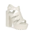 thumbnail image 1 of Women's Strappy Caged Chunky Lugged Platform Heel Sandal 19771, 1 of 6