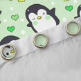 thumbnail image 4 of Manfei Kawaii Penguin Black Out Curtains for Kid, Antarctic Wildlife Animal Curtains Pack of 2 (42x63 Each), Cartoon Green Love Heart Bedroom Curtains, Curtains Blackout Bedroom Decor, 4 of 6