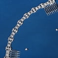 thumbnail image 3 of Crystal Bride Wedding Headpiece Silver Rhinestone Bridal Hair Comb Prom Hair Accessorie, 3 of 3