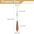 thumbnail image 2 of Uxcell Palette Knife Painting Tool 3.66" x 0.71" Stainless Steel Teardrop Blade 9.65" Length Spatula Painting Pallet knife with Hole Beech Wood Handle for Oil Acrylic Canvas, Red/Silver, 2 of 7