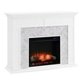 thumbnail image 2 of SEI Furniture Torlington Wood-Marble Tiled Electric Fireplace in White, 2 of 3