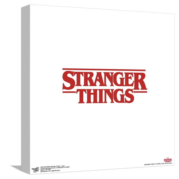 Gallery Pops Netflix Stranger Things - Logo Canvas Wall Art, Unframed Version, 12" x 12"