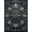 Black, Pattern 2, variant on ODIKA 4' x 6' Machine Washable Non-Slip Area Rug, gothic geometric High Traffic Rug, Black, 1125035