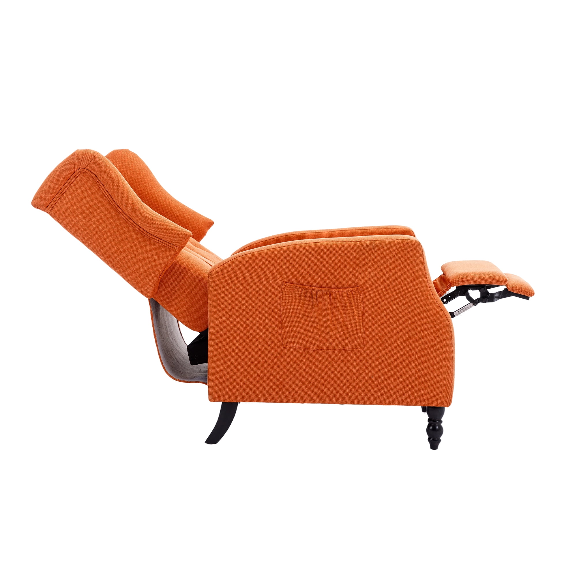 Kadyn Massage Recliner Chair, Fabric Recliner Sofa Home Theater Seating, Single Sofa Armchair Easy Lounge for Living Room, Orange