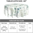 thumbnail image 5 of Spring Leaf Floral Sage Green Tablecloth Round 60 Inch Ruitic Watercolor Table Cloth Waterproof Fabric Farmhouse Green Grey Leaves Tablecloths Decorative for Holiday Home Party, 5 of 5