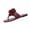 Red, variant on Women Flower Thong Flat,Round Toe Slide Toe Post Breathable Casual Outdoor Footwear Red 9