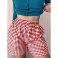 thumbnail image 3 of Biezeib Women's Pajama Shorts Stripe/Plaid Elastic Waist Comfy Sleep Shorts Summer Casual Pajama Bottoms, 3 of 6