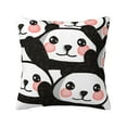 thumbnail image 1 of ZICANCN Decorative Throw Pillow Covers , Pandas Zoo Bear Couch Sofa Decorative Knit Pillow Covers for Living Room Farmhouse 18"x18", 1 of 8