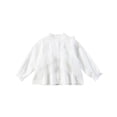 thumbnail image 1 of Besolor Toddler Baby Girls Button down Shirts Casual Solid Color Lace Long Sleeve Tops Kids Spring Summer Outfits, 1 of 5
