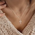 thumbnail image 2 of Cross Necklace for Women-Dainty Simple 14k Gold Plated Cross Pendant Cute Diamond Necklaces for Women Gold Jewelry, 2 of 6