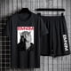 thumbnail image 4 of Conjuntos de dos piezas con estampado de Eminem para hombre, camiseta de manga corta, pantalones cortos, traje deportivo informal de talla grande, Conjunto de camiseta de Hip Hop para mujer, Verano, 4 of 4