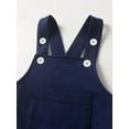 thumbnail image 5 of Infant Baby Boy Clothes Dinosaur Long Sleeve Romper + Animal Style Suspender Pants Outfit Set Dark Blue 6-9 Months, 5 of 7