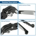 thumbnail image 4 of Short Long Brake Clutch Levers for Yamaha MT125 2014-2021 Adjustable Motorcycle Handlebar Brake Lever Aluminum Alloy Black Head Silver Tone Handle, 4 of 6