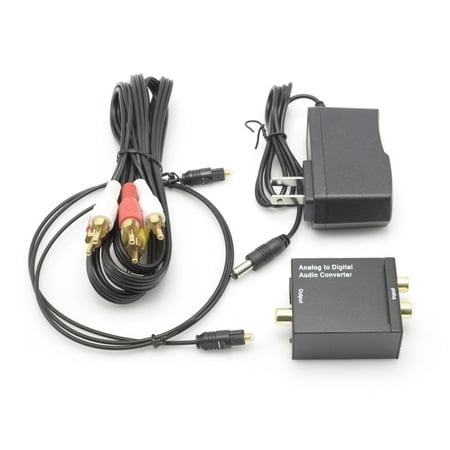 Analog to Digital Audio Converter Kit by THE CIMPLE CO | Analog Stereo to Digital Optical Converter Adapter with Toslink and RCA Cables - (Best Analog To Digital Audio Converter)