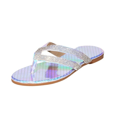 

Daznico Summer Slippers for Women Casual Flops Slippers Sandals Flip Women s Beach Sliders Ladies Shoes Women s Slipper Slippers for Women Multicolor 9