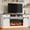 White&70inch, variant on HiJob Fireplace TV Stand for 75″ TVs with 23″ Electric Fireplace, Holds up to 260 lbs, LED Fireplace Entertainment Center TV Console with Large Storage Cabinet for Living Room