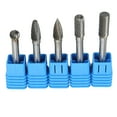 thumbnail image 2 of Die Grinder Bit, 5PCS Tungsten Carbide Single Cut Cutting Burr Set 6mm Shank Solid 1000 Mesh  For Woodworking For Polishing For Grinding ADEFG,ACDFG, 2 of 8