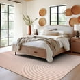 thumbnail image 3 of VUNATE 8'x10' Area Rugs for Living Room Jacquard Textured Modern Rugs Soft Geometric Rug for Bedroom Mid Century Washable Rug Non-Slip Bohemian Carpet Perfect for Dining Room Office Pink, 3 of 7