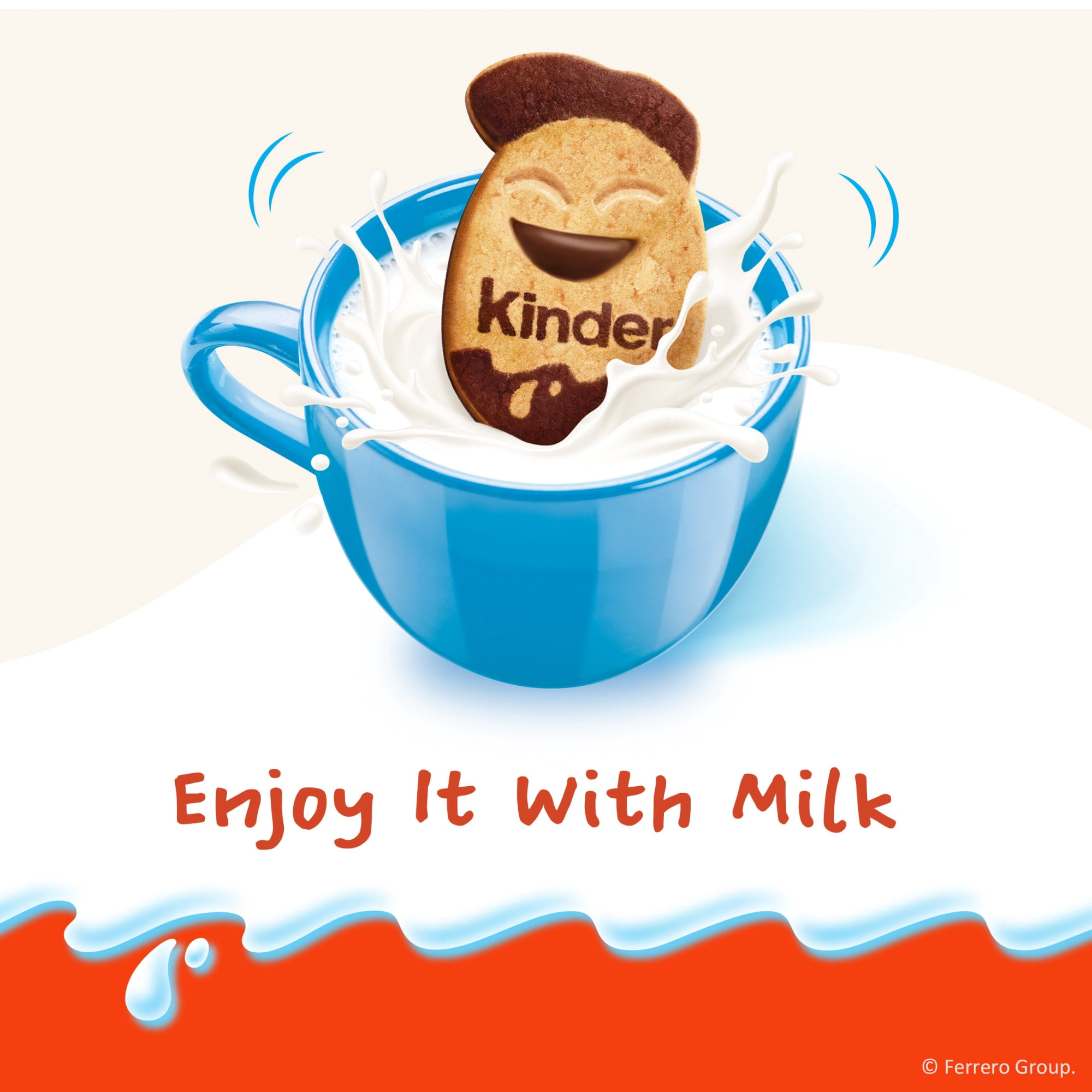 (12 pack) Kinder Kinderini Shortbread Cookies, Crunchy Biscuits Snack with Fun Expressions, Resealable Bag, 8.8 oz
