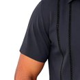 thumbnail image 5 of SHTXOZHI Men's Cuban Guayabera Shirt Short Sleeve Button Down Plus Size Shirts Wedding Summer Beach Tops, 5 of 6