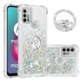 thumbnail image 1 of Funda para Motorola Moto G30/G10 con Brillo Líquido Flotante, Purpurina, Parachoques y Anillo Giratorio Soporte, 1 of 5