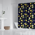 thumbnail image 2 of Yellow Lemon Fruits DarkBlue Pattern Shower Curtain 72"x72" ,Bathroom Decorative Shower Curtains Set with 12 Hooks,Modern Waterproof Washable Shower Curtain, 2 of 6