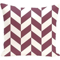 Simply Daisy 16" x 16" Geometric Polyester Indoor/Outdoor Pillow, Purple (1 count)