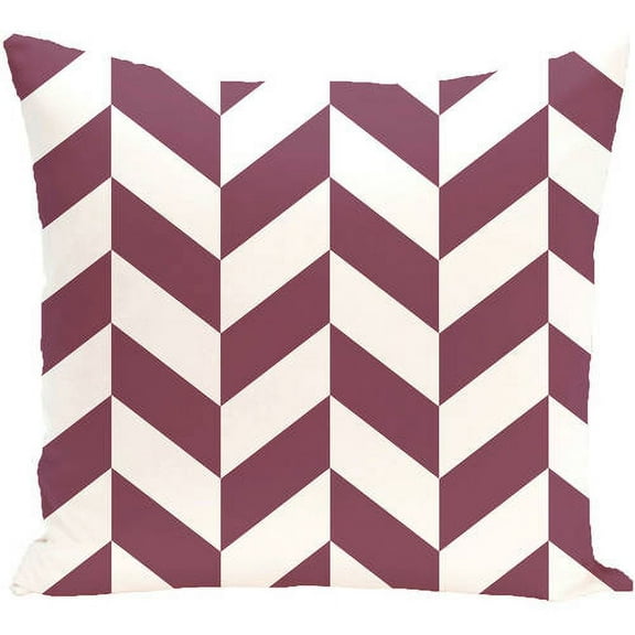 Simply Daisy 16" x 16" Geometric Polyester Indoor/Outdoor Pillow, Purple (1 count)