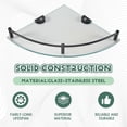 thumbnail image 4 of Bathroom Shelves, Bathroom Glass Corner Shelf Wall Mounted ,Tempered Glass Shelf for Storing Shower, 4 of 5