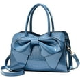 thumbnail image 1 of LHSHID Shiny Women Handbag Patent Leather Bowknot Purse Charm Glossy Top-Handle Satchel Tote Fashion Shoulder Bag, 1 of 7