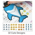 thumbnail image 5 of Shark Stickers Make a Face Stickers Craft for Kids Shark Party Favor Supplies 25 Sheets, 5 of 7