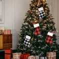 thumbnail image 3 of 7.5" Buffalo Plaid Christmas Stockings Xmas Fireplace Hanging Stockings for DIY Christmas Decoration, 3 of 10