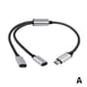 thumbnail image 4 of Concentrador divisor USB C macho a doble USB C hembra, adaptador de cable cargador tipo C para teléfonos, tabletas y portátiles (30 cm, transferencia de datos de 480 Mbps, enchufe británico), 4 of 5