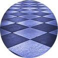 thumbnail image 1 of Ahgly Company Indoor Round Patterned Sky Blue Dress Blue Area Rugs, 5' Round, 1 of 6