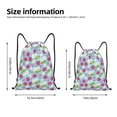 thumbnail image 2 of Balery Strawberry And Flowers Pattern Drawstring Backpack Bag Sport Gym Sackpack Cinch Bags Pattern Drawstring Backpack Bag Sport Gym Sackpack Cinch Bags -Small, 2 of 6