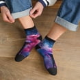 thumbnail image 3 of Fuzoiu Color Explosion Makeup Brush Print Adult Socks, Crew Moisture-wicking Socks, Unisex Cushion Crew Socks,Casual Sports Ankle Socks, 3 of 7