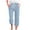 Sky Blue, variant on Loose Capris Pants for Women Wide-Leg Pant Leg Cut Juniors Size Polyester Ladies Cropped Pants Capris Pants Style C-146 Purple S