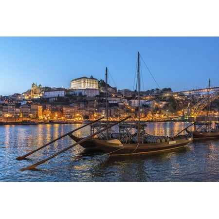 Port Wine Boats on Douro River, Oporto, Portugal Print Wall Art By Jim