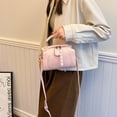 thumbnail image 5 of Women's Handbag Fashionable Small Square Bag Shoulder Bag Soft Leather Cross Bag, 5 of 23