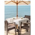 thumbnail image 3 of Outdoor Tablecloth with Umbrella Hole for Patio/Picnic/Party/Camping, Khaki Ombre Waterproof Table Cloth Square Cover Washable, Modern Gradient Abstract Art (54"x 54"), 3 of 9
