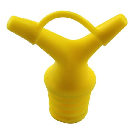 

2pcs Dual Outlet Oil Soy Sauce Vinegar Wine Bottle Cap Pourer Stoper Food Grade Silicone Dispenser