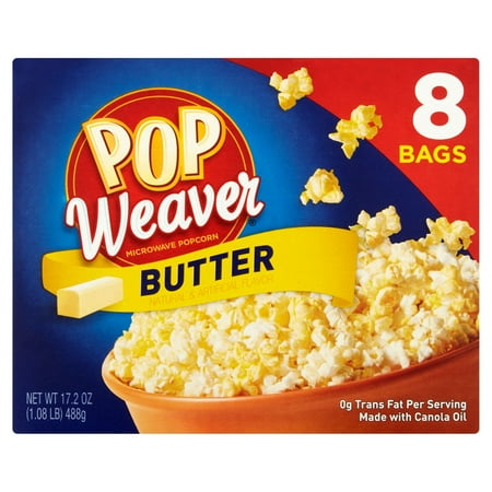 Pop Weaver Er Microwave Popcorn 17 2 Oz 8 Count Pop Weaver Er Microwave Popcorn 17 2 Oz 8 Count