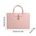 thumbnail image 3 of COM1950s Pu Leather Laptop Tote Bag 13-14 Inch, Water-Resistant Work Case with Detachable Handle, Document Organizer Portfolio for Men Women, Office Travel Essential, 3 of 7
