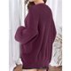 thumbnail image 4 of Cárdigan de Punto Grueso para Mujer, Larga, Cuello en V, Botones, con Bolsillo, para Otoño e Invierno Púrpura XL, 4 of 8