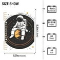 thumbnail image 2 of FORMRS 1-Subject Spiral Notebook 8" x 5" College Ruled 60 Refillable Sheet A5 Hard Cover, 2 Pack, White Astronaut Planet, 2 of 7